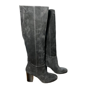 Sam Edelman Silas Boots Womens Size 11M Black Knee High Block Heel Tall Suede